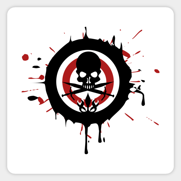 Target Skull Skull Sticker TeePublic